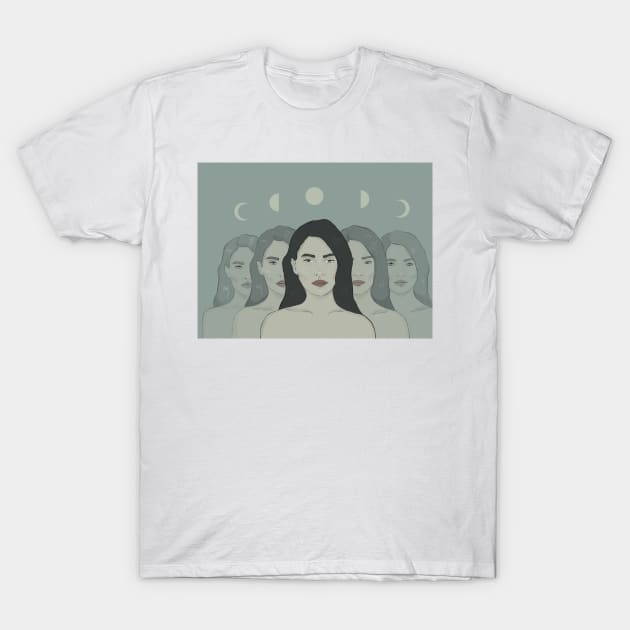 Moon Cycles T-Shirt by DemoNero